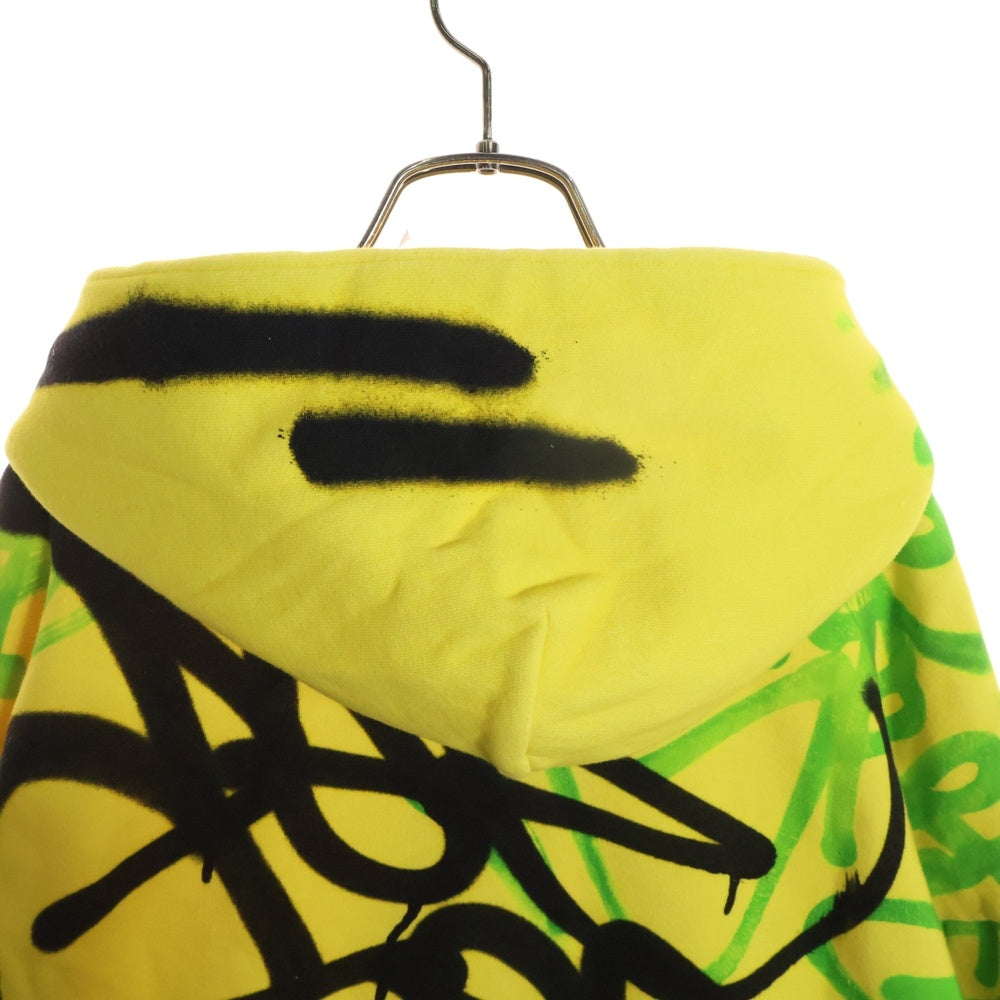 DOLCE & GABBANA(ドルチェアンドガッバーナ) スプレーグラフィック プルオーバーパーカー フーディー イエロー G9YW6Z