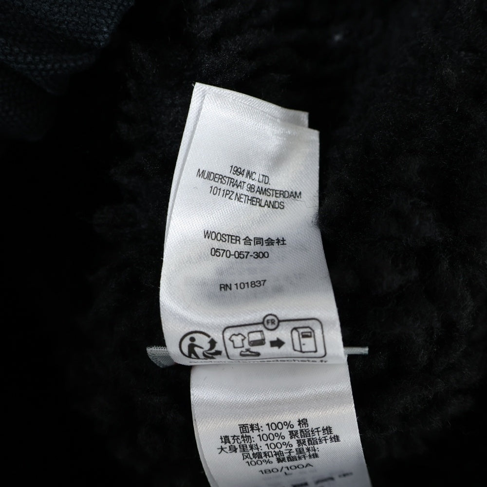 SUPREME(シュプリーム) 24AW Faux Shearling Lined Bomber Jacket ロゴ刺繍 ボア デニム ジャケット ブルゾン ブラック