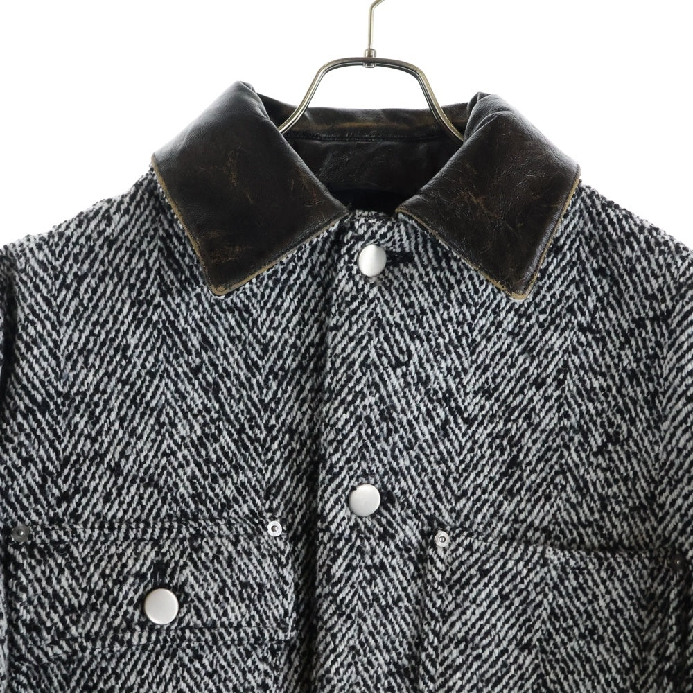 PRADA(プラダ) 24AW Wool blend jacket ウールブレンドジャケット コート ブラック SGC675 S000