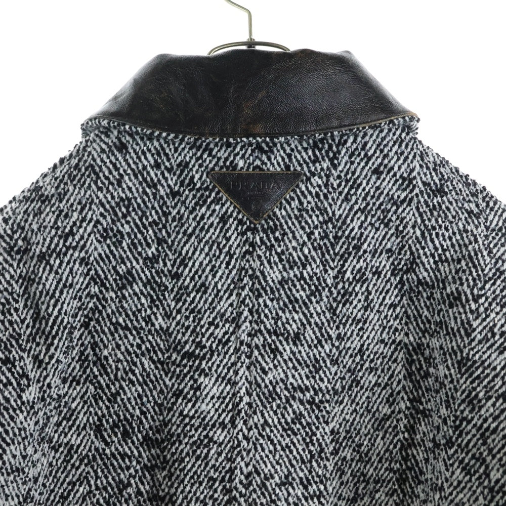 PRADA(プラダ) 24AW Wool blend jacket ウールブレンドジャケット コート ブラック SGC675 S000