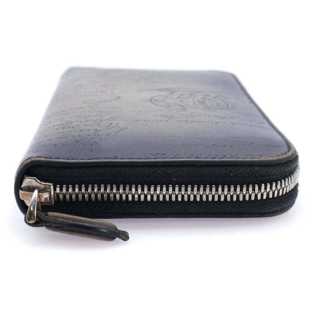 Berluti(ベルルッティ) イタウバ スクリット ラウンドジップロングウォレット 長財布 ブラック