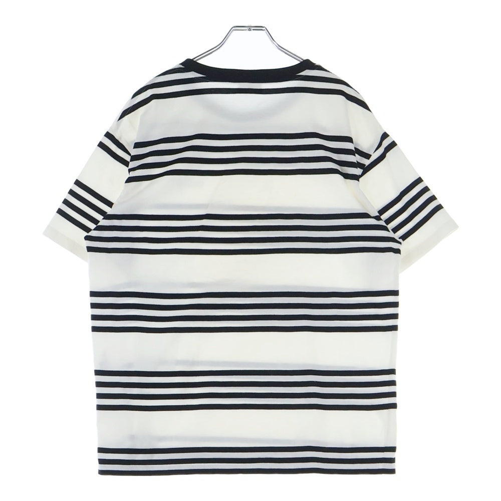 CELINE(セリーヌ) ルーズストライプ クルーネックTシャツ ホワイト/ブラック 2X85M8000M