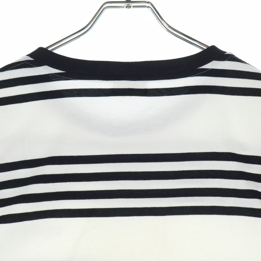 CELINE(セリーヌ) ルーズストライプ クルーネックTシャツ ホワイト/ブラック 2X85M8000M