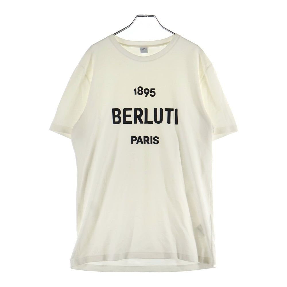 Berluti(ベルルッティ) 1895 フロントロゴ クルーネックTシャツ カットソー ホワイト R18JRS50JAEK