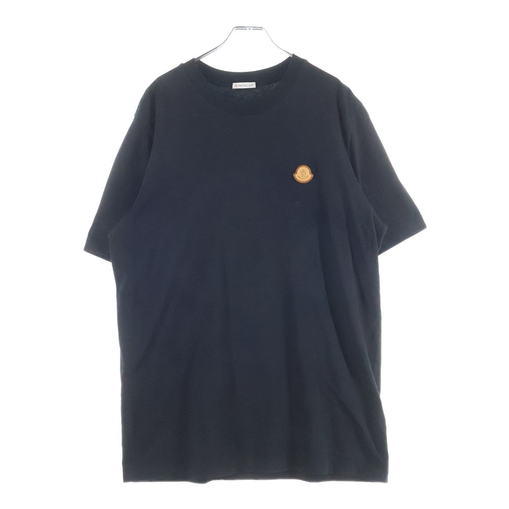 XL　モンクレール ロゴ パッチ Tシャツ　MONCLER 黒　本物 XLモンクレール ロゴ パッチ TシャツMONCLER 黒本物