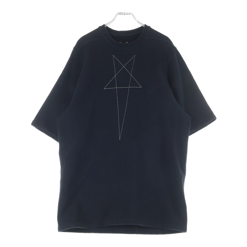 Rick Owens DRKSHDW(リックオウエンス ダークシャドウ) 15AW ペンタグラムスウェット半袖Tシャツ カットソー ブラック DU15F5274-FEMP