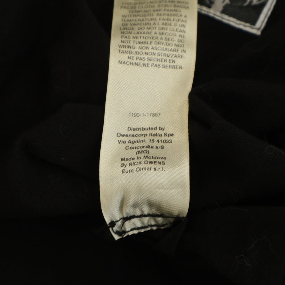 Rick Owens DRKSHDW(リックオウエンス ダークシャドウ) 21AW DRKR Print Level T-Shirt レベルTシャツ 半袖Tシャツ カットソー ブラック DU02A3250-RNEP6