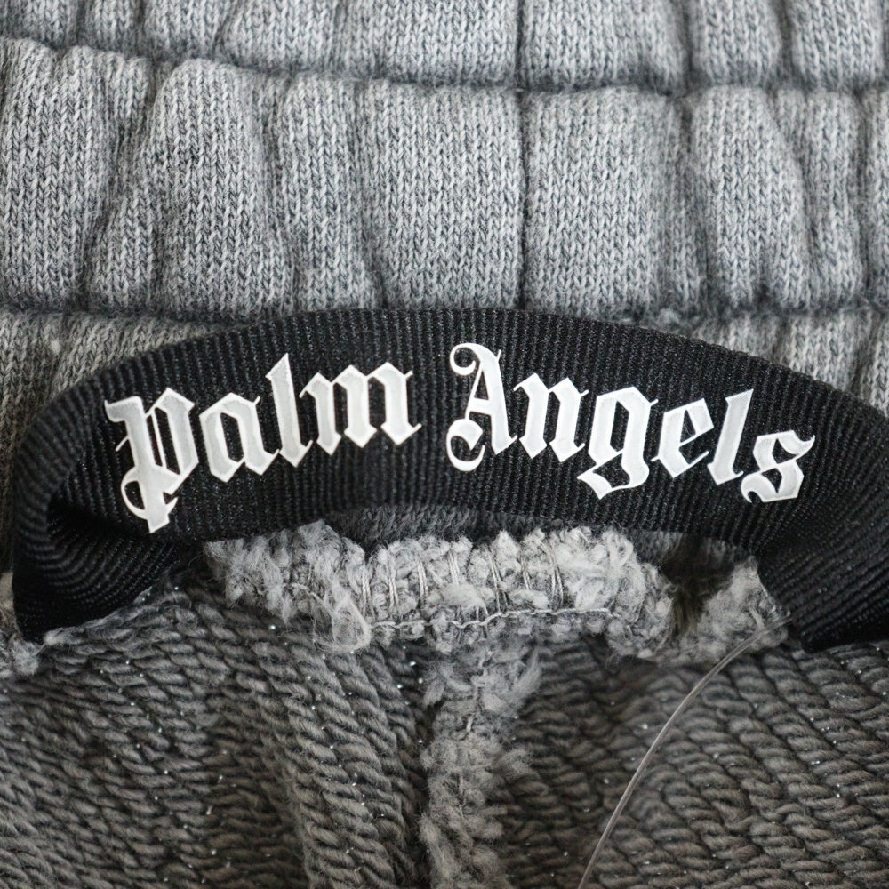 Palm Angels(パームエンジェルス) ロゴプリント イージドローコードスウェットパンツ グレー PMCH011C99FLE001
