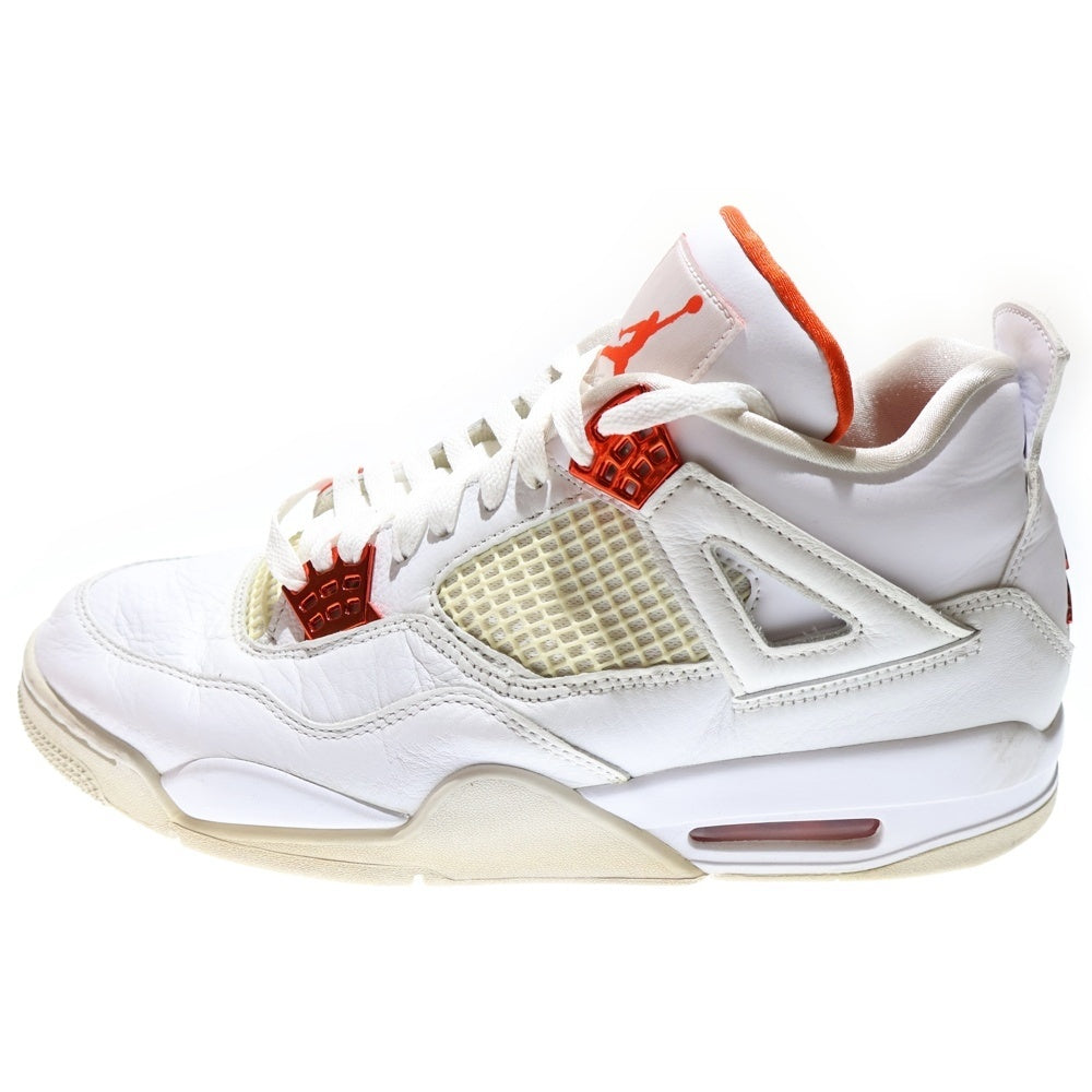NIKE(ナイキ) AIR JORDAN 4 RETRO TEAM ORANGE エアジョーダン4 レトロ チームオレンジ ハイカットスニーカー ホワイト/オレンジ US10/28cm CT8527-118