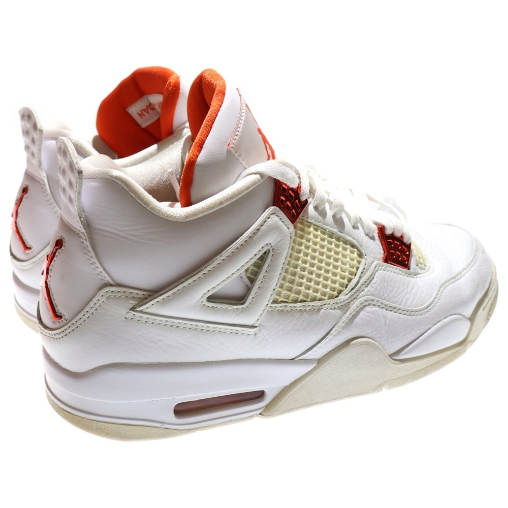NIKE(ナイキ) AIR JORDAN 4 RETRO TEAM ORANGE エアジョーダン4 レトロ チームオレンジ ハイカットスニーカー ホワイト/オレンジ US10/28cm CT8527-118