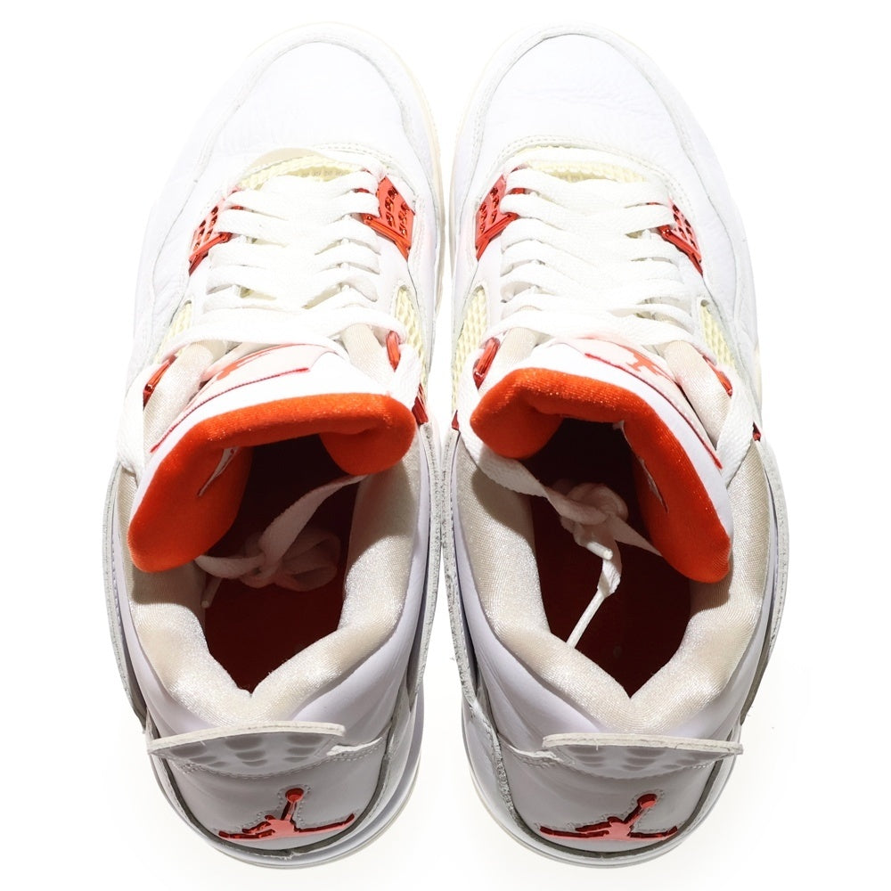 NIKE(ナイキ) AIR JORDAN 4 RETRO TEAM ORANGE エアジョーダン4 レトロ チームオレンジ ハイカットスニーカー ホワイト/オレンジ US10/28cm CT8527-118