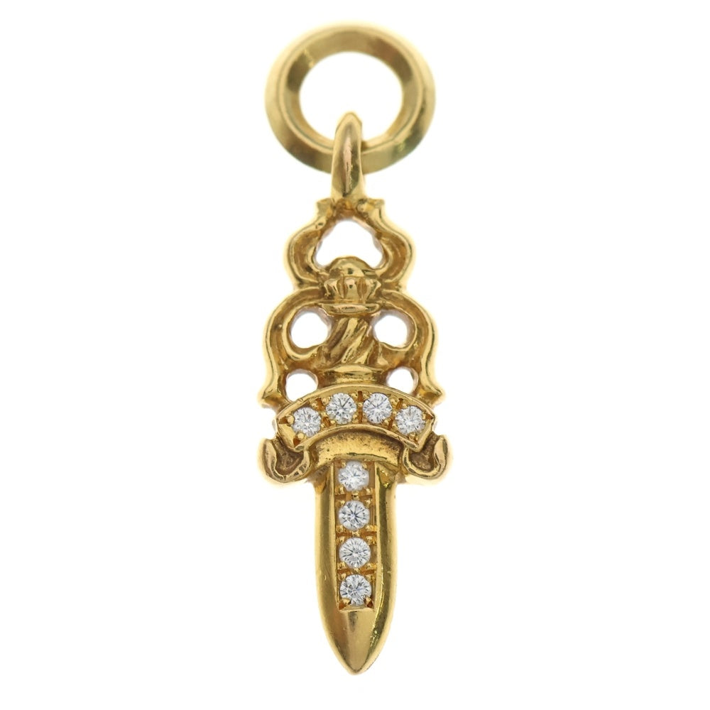 CHROME HEARTS(クロムハーツ) 22K #5 DAGGER P/DIA #5ダガーチャーム アフター PAVEダイヤ ペンダントトップ ゴールド BCA031