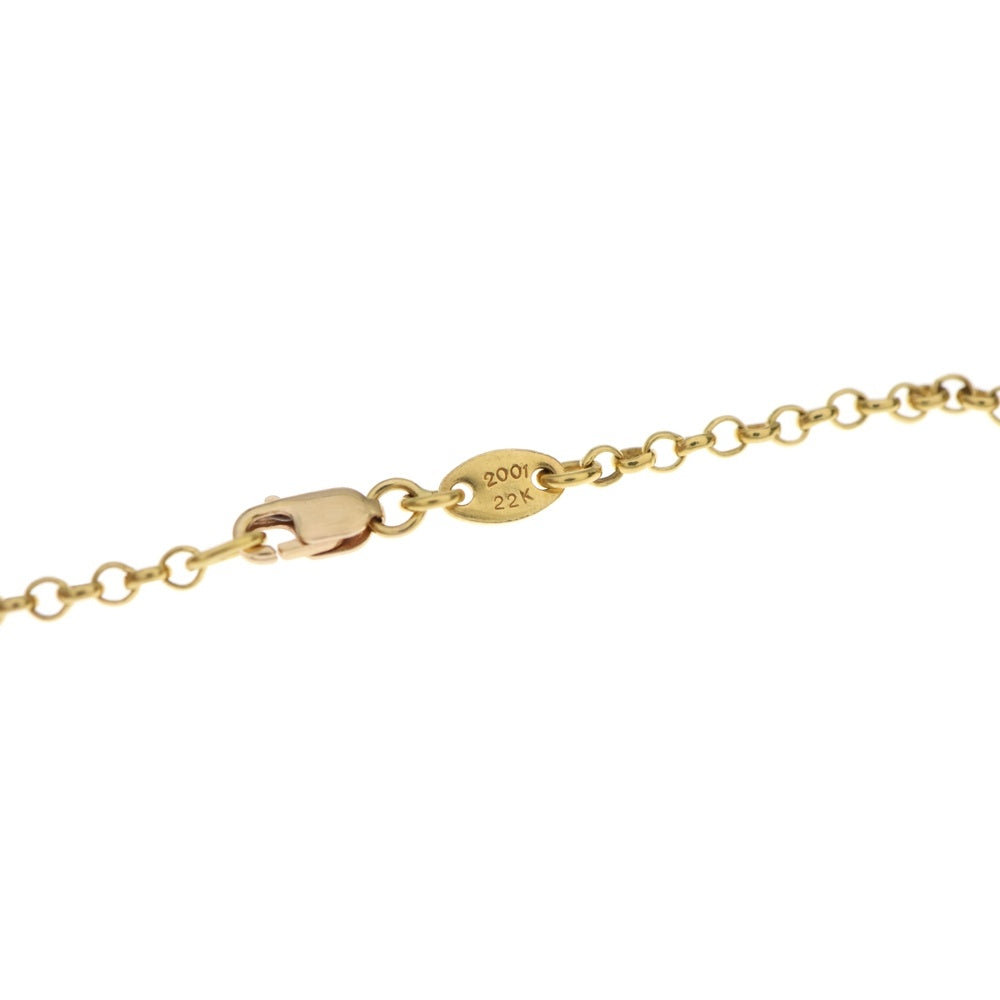 CHROME HEARTS(クロムハーツ) 22K NECKCHAIN R18 ロールチェーンネックレス 18inch ゴールド BCA010