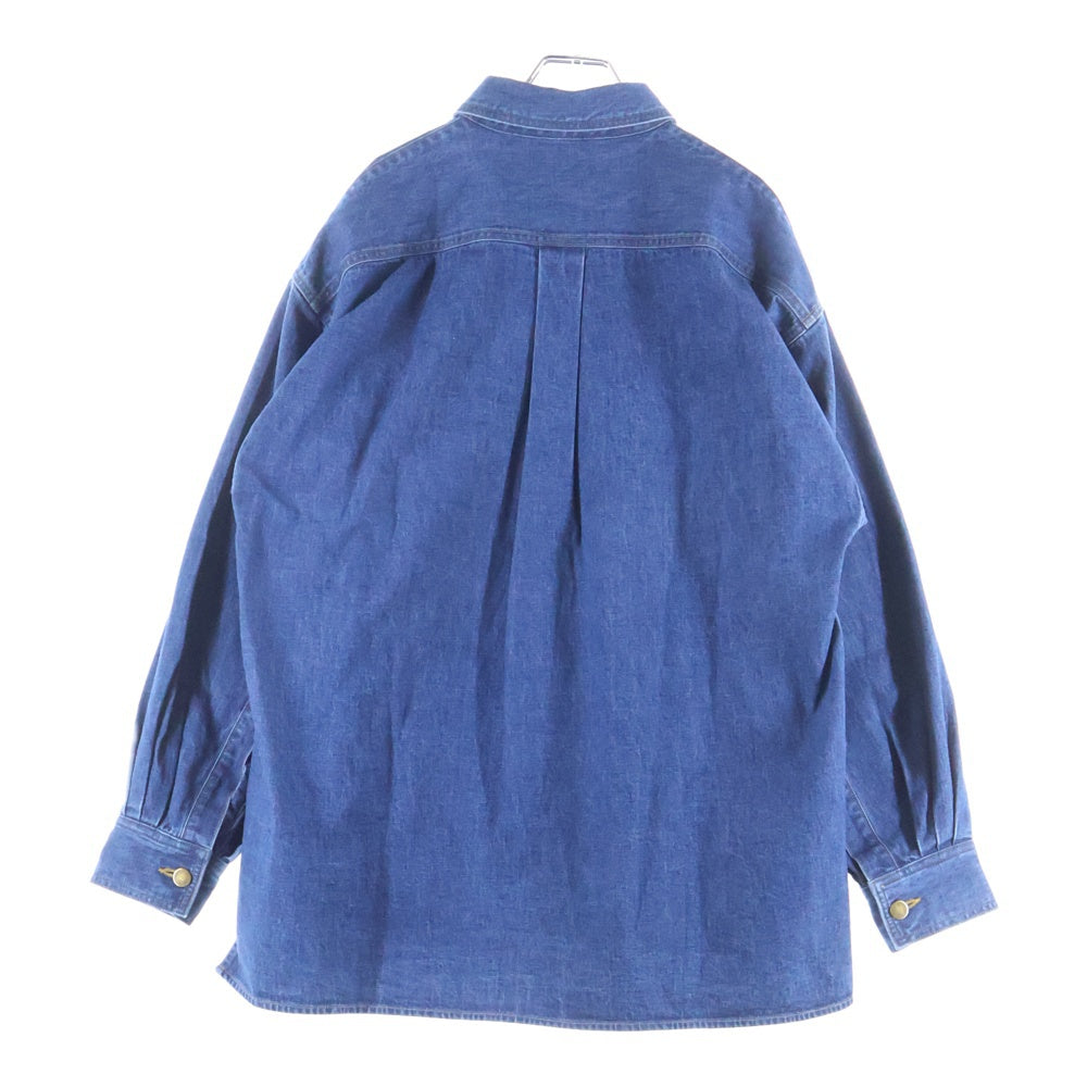 AURALEE(オーラリー) 25SS SELVEFGE LIGHT OZ DENIM SHIRT セルビッチライトオンスデニムシャツ 長袖コットンシャツ インディゴ A25SS01SD