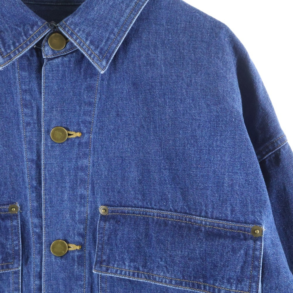 AURALEE(オーラリー) 25SS SELVEFGE LIGHT OZ DENIM SHIRT セルビッチライトオンスデニムシャツ 長袖コットンシャツ インディゴ A25SS01SD