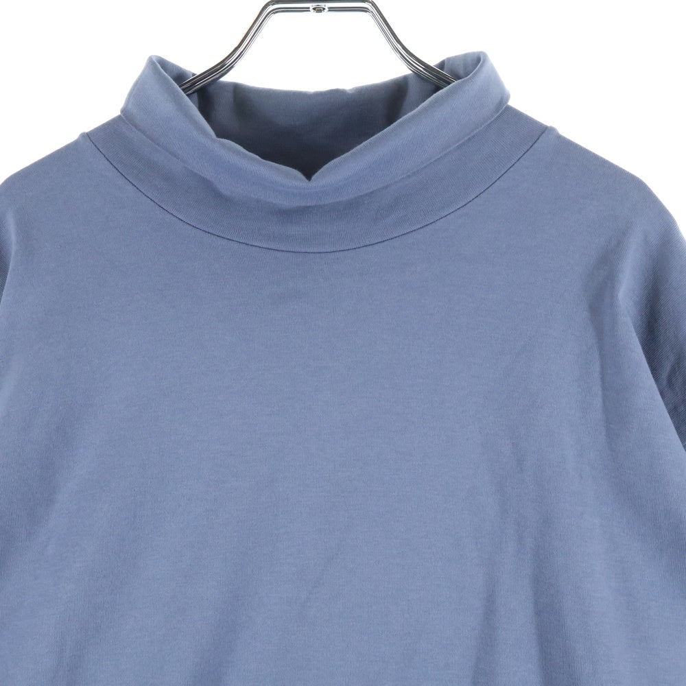 AURALEE(オーラリー) 24AW LUSTER PLAITING HI NECK L/S TEE プレーティング ハイネック ロングスリーブ長袖Tシャツ カットソー ブルー A00P03GT