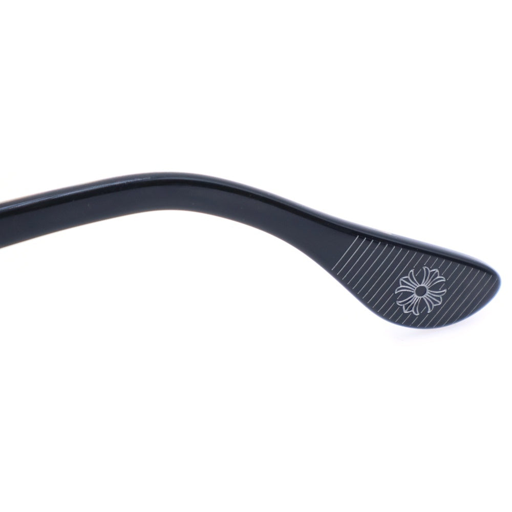 CHROME HEARTS(クロムハーツ) BOX-OFFICER ダガーテンプル装飾 デモレンズ ブラックフレーム サングラス アイウェア ブラック/シルバー