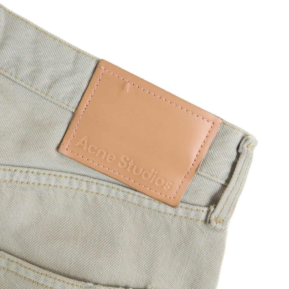 Acne Studios(アクネ ストゥディオズ) 2003 リラックスフィット クラッシュ加工デニムパンツ ストレートパンツ ベージュ B00326
