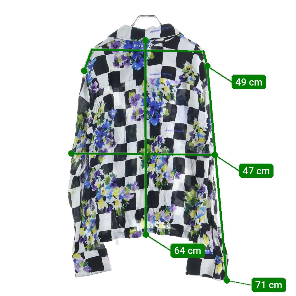 OFF-WHITE(オフホワイト) フラワーチェック総柄長袖シャツ ロングスリーブシャツ マルチカラー OMGA161S21FAB002