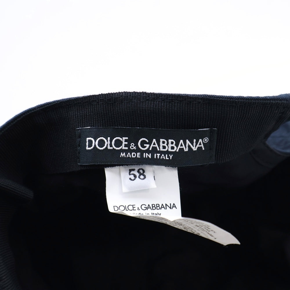 DOLCE & GABBANA(ドルチェアンドガッバーナ) 17SS クラウンロゴプリント ベースボールキャップ 帽子 ブラック