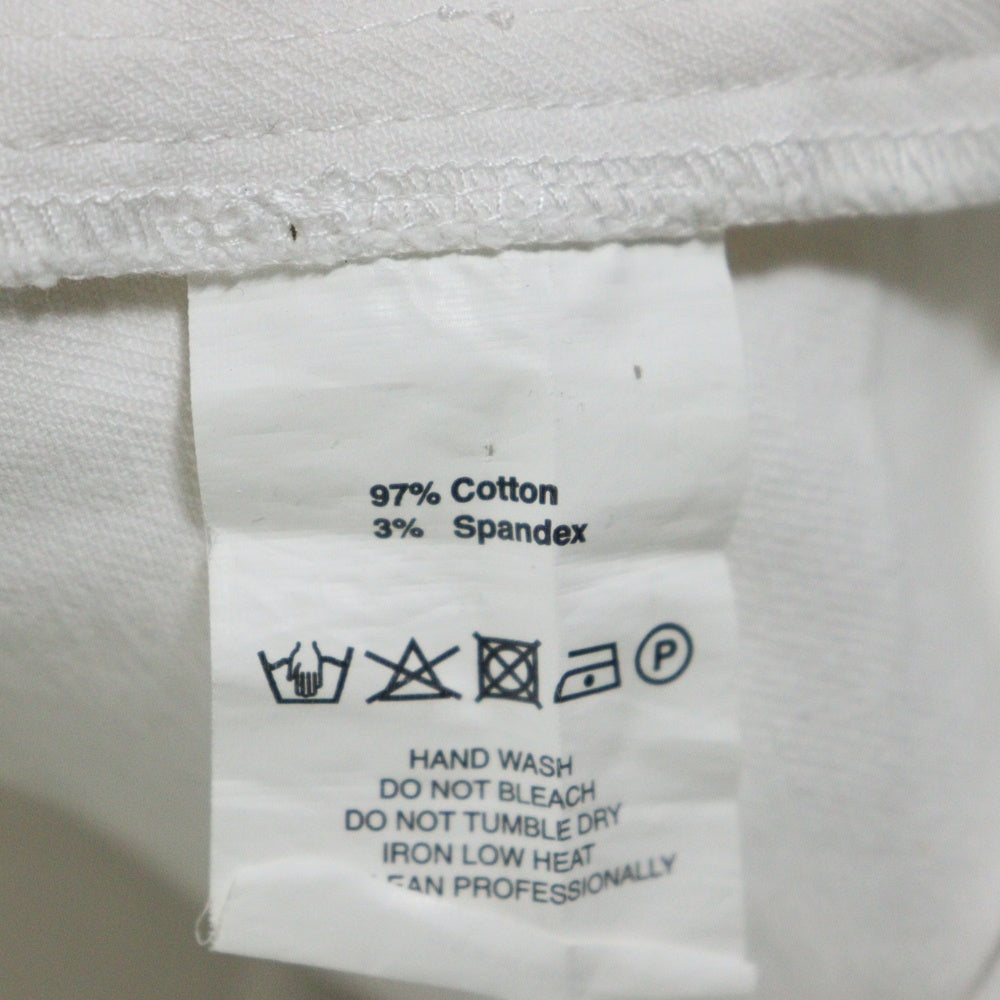 XANDER ZHOU(ザンダーゾウ) ワンポイント刺繍 クロップド デニムジャケット ホワイト