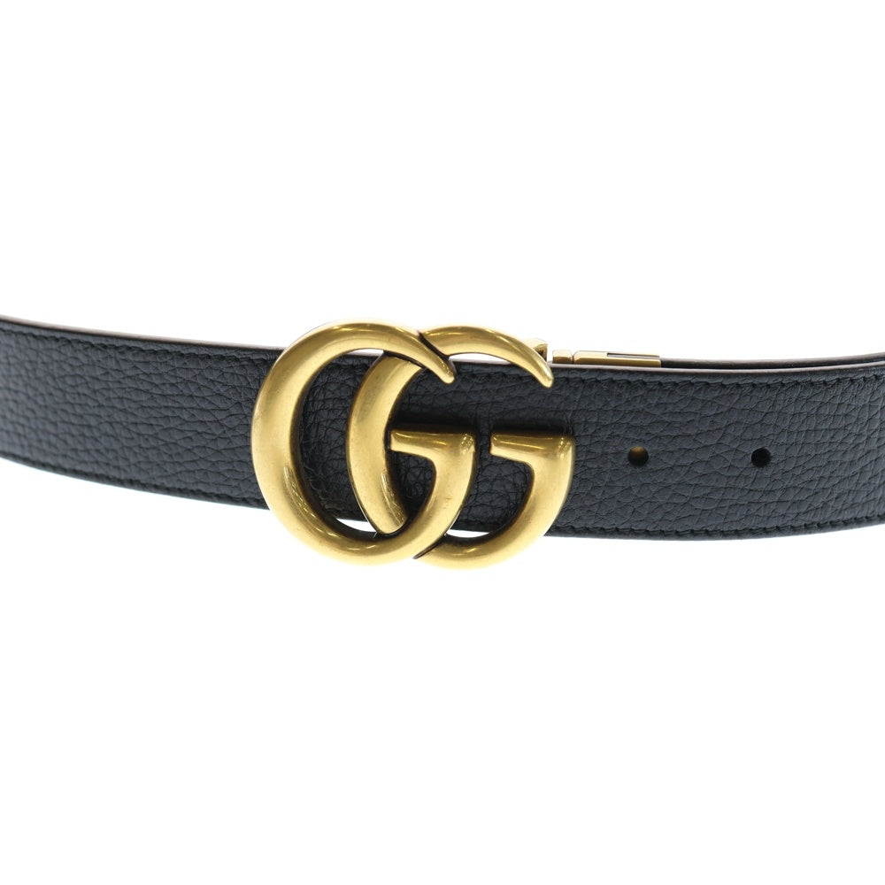 GUCCI(グッチ) GGマーモント レザーベルト ブラック 474350