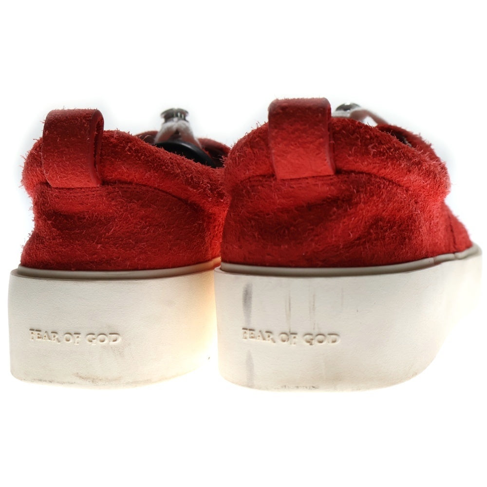 FEAR OF GOD(フィアオブゴッド) 101 Lace Up Low Top スウェードスニーカー ローカットシューズ レッド