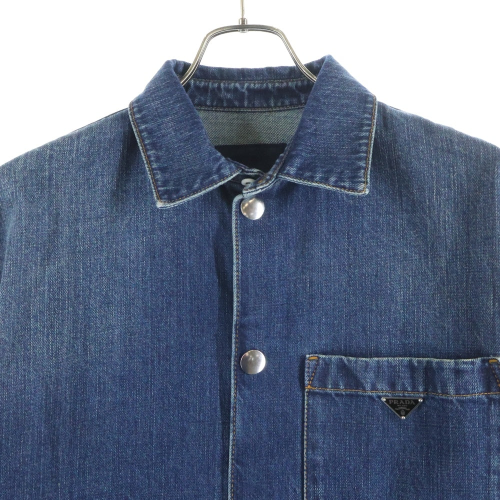 PRADA(プラダ) 24SS トライアングルロゴ プレートデニムジャケット GEC066 S212 14EF インディゴ