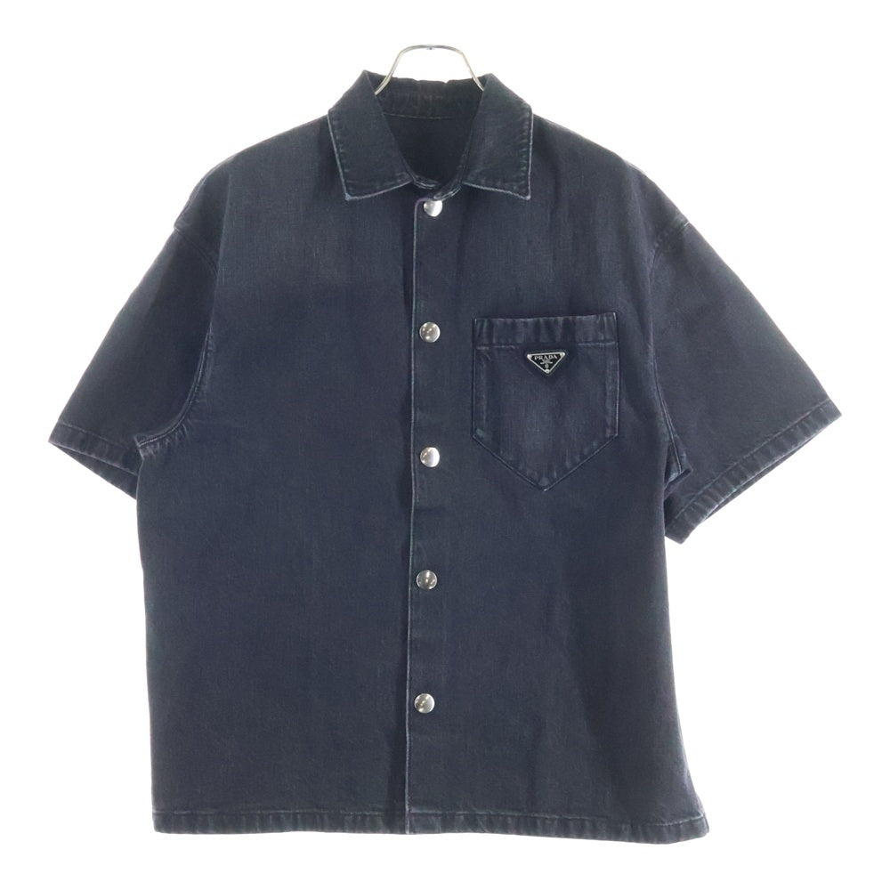 PRADA(プラダ) 24SS Denim Short Sleeve Shirt トライアングルロゴ