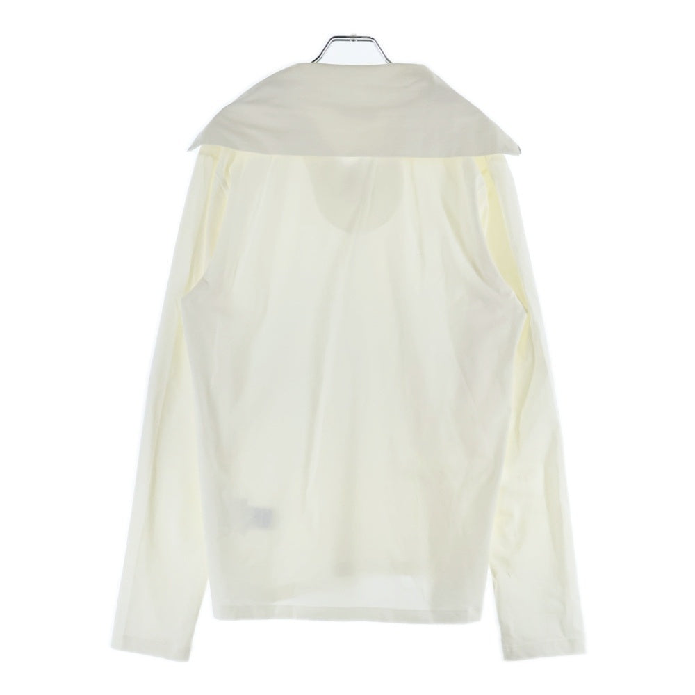 JIL SANDER +(ジルサンダープラス) ハーフジップコットン長袖スリーブTシャツ カットソー ホワイト KKPMIW0504