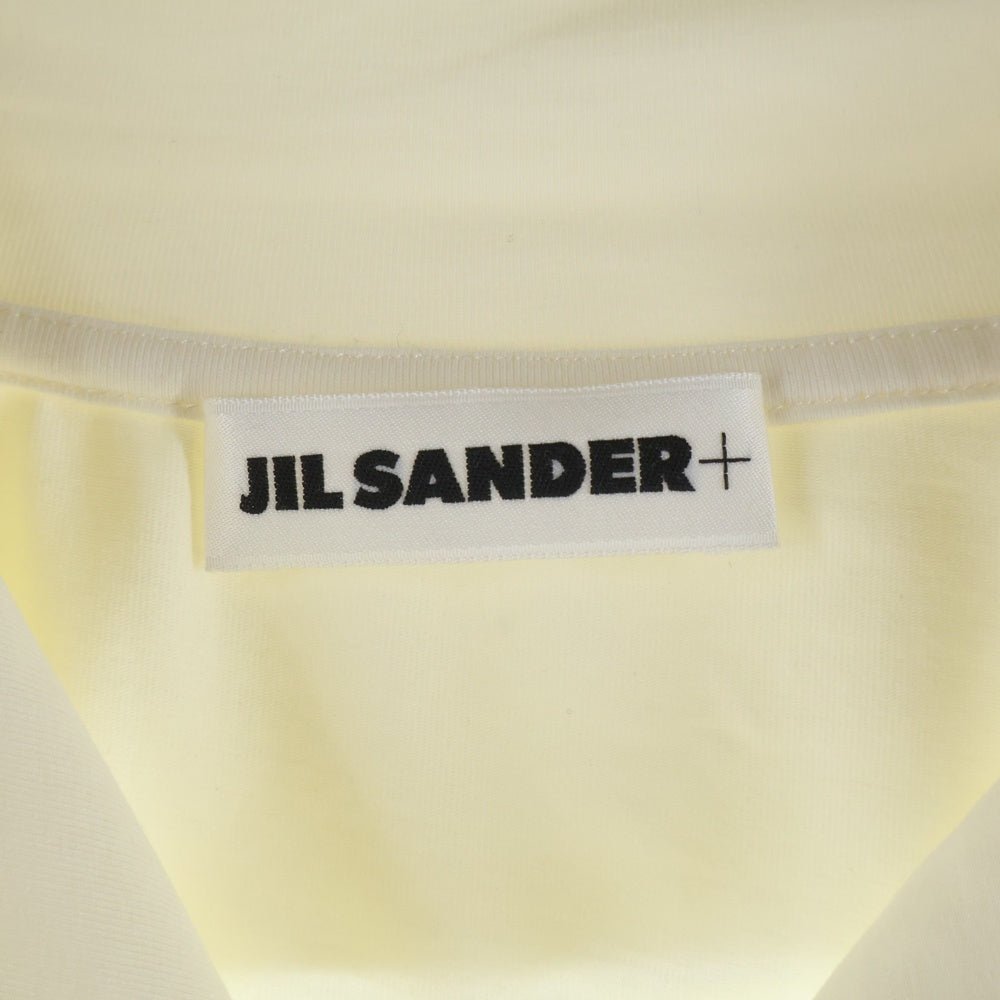 JIL SANDER +(ジルサンダープラス) ハーフジップコットン長袖スリーブTシャツ カットソー ホワイト KKPMIW0504