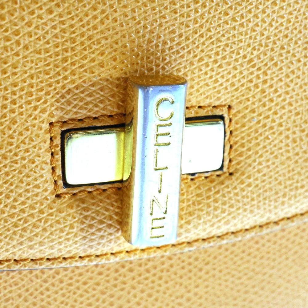 CELINE(セリーヌ) ターンロック ミニ レザーリュック バックパック オレンジ
