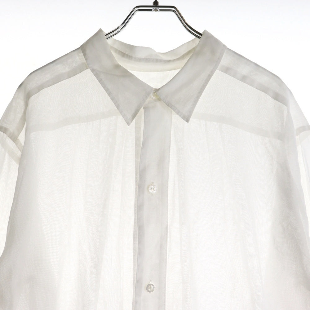 HYKE(ハイク) コットンボイルロングシャツ 長袖ワンピース レディース ホワイト