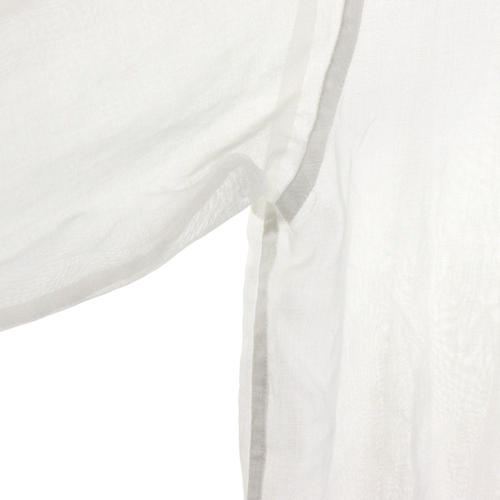 HYKE(ハイク) コットンボイルロングシャツ 長袖ワンピース レディース ホワイト