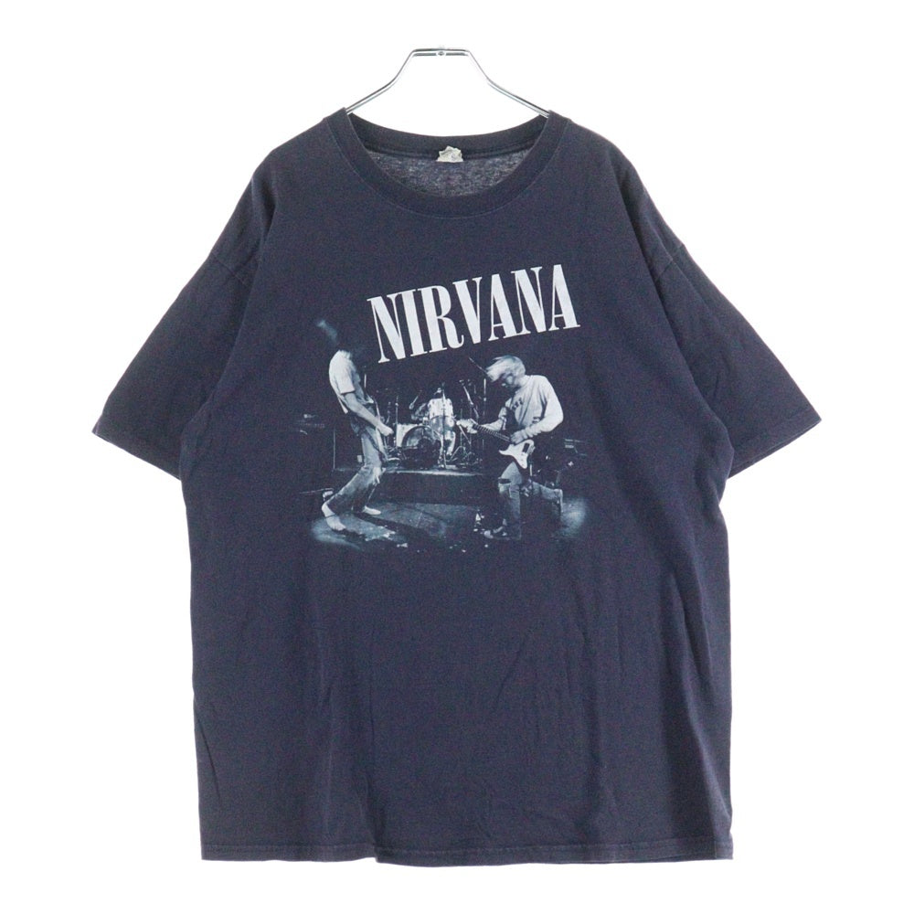 VINTAGE(ヴィンテージ) 00s NIRVANA From The Muddy Banks Of The Wishkah ニルヴァーナ フロム ザ マディ バンクス オブ ウィシュカー 半袖Tシャツ カットソー ネイビー