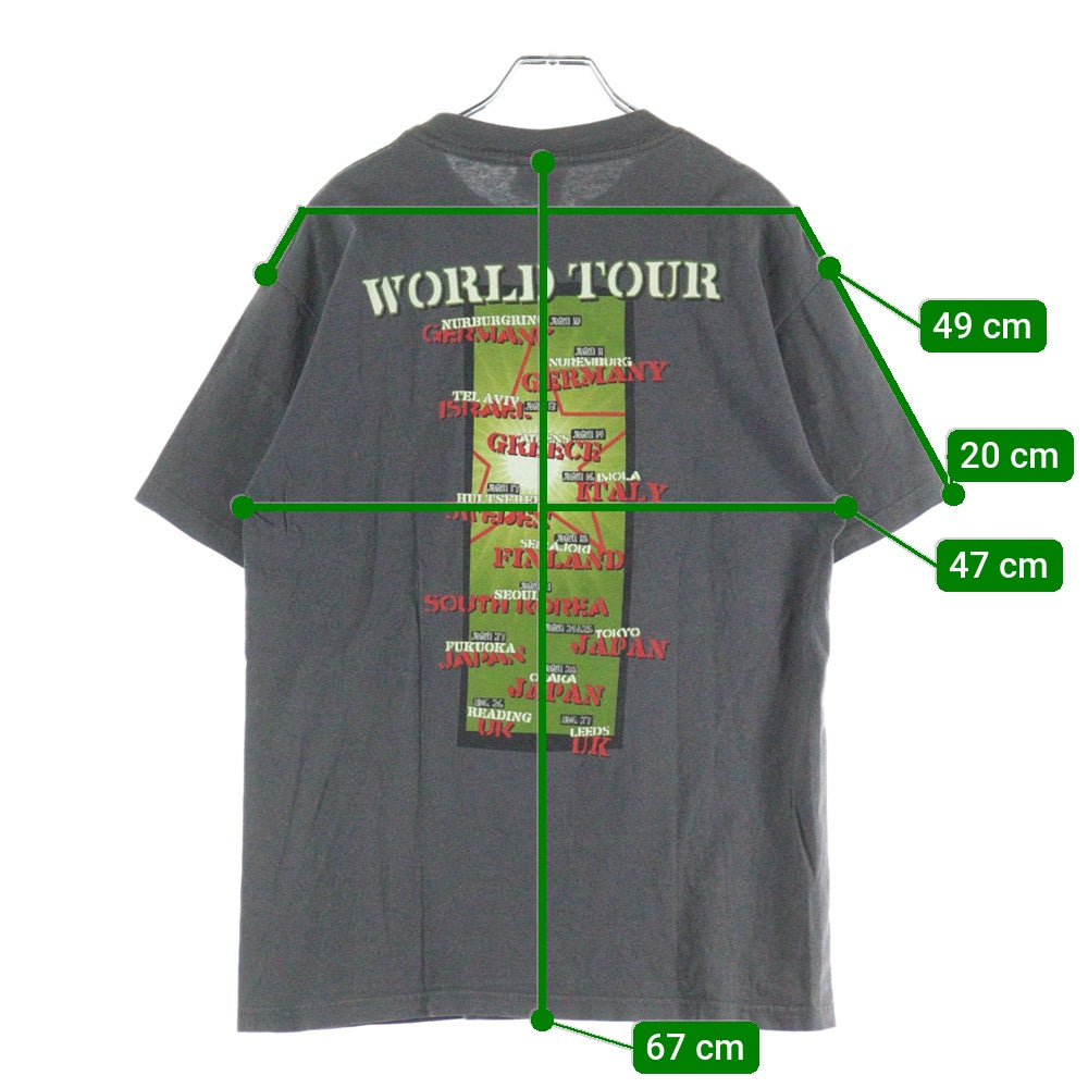 VINTAGE(ヴィンテージ) 00s RAGE AGAINST THE MACHINE GUN STAR レイジ アゲインスト ザ マシーン ガンアンドスター半袖Tシャツ カットソー ブラック