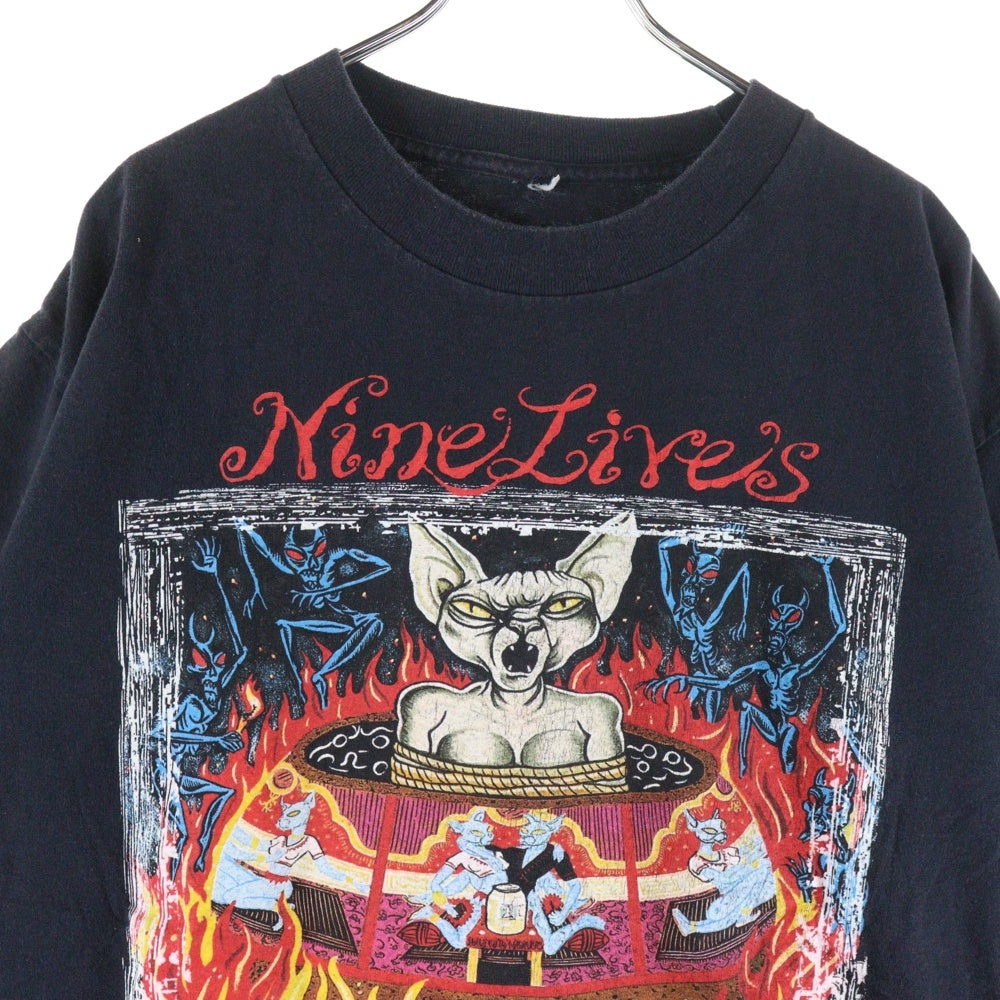 VINTAGE(ヴィンテージ) 1997 AEROSMITH NINE LIVES TOUR TSHIRT エアロスミス ツアー バンドTシャツ 半袖Tシャツ ブラック