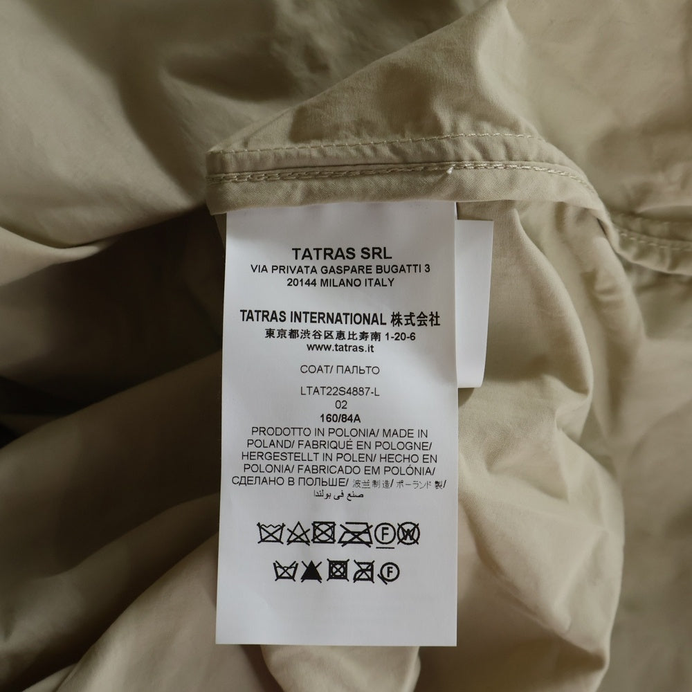 TATRAS(タトラス) 09AW ロングトレンチコート ナイロンコート ベージュ LTAT22S4887-L レディース