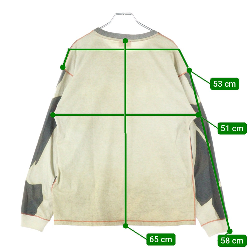 DIESEL(ディーゼル) t-boxt-ls-show-v2 グラフィックプリント 長袖Tシャツ ロンT カットソー グレー A21621