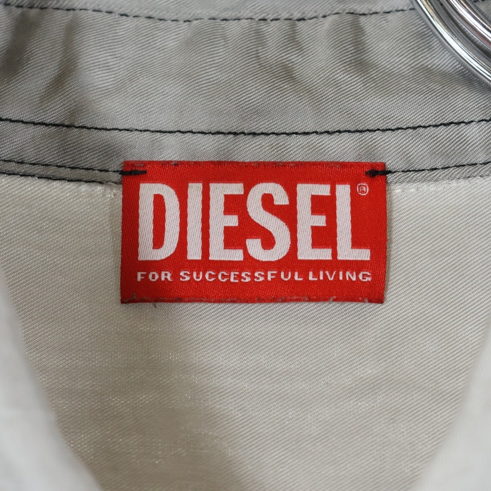 DIESEL(ディーゼル) S-LEON シワ加工 長袖シャツ グレー A16692