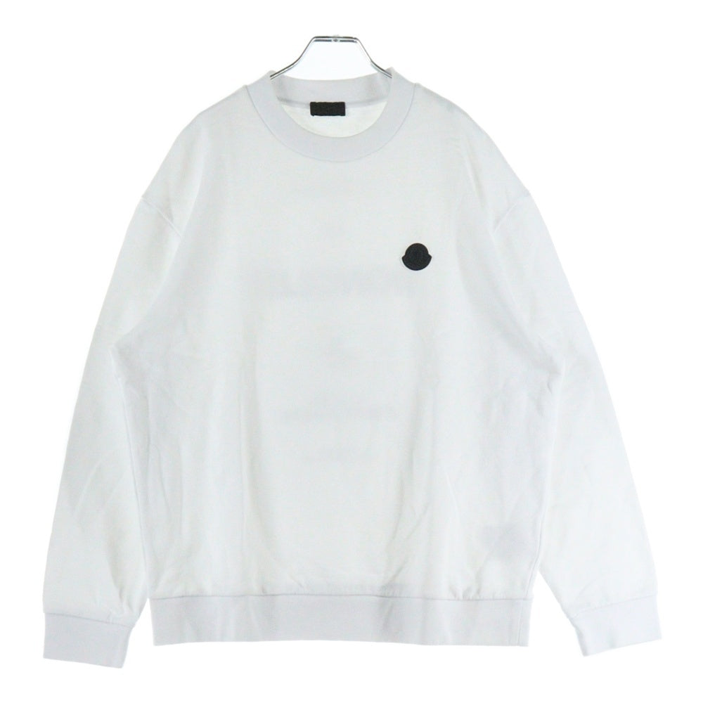 MONCLER(モンクレール) SWEATSHIRT リフレクター ロゴプリント クルーネックスウェット トレーナー ホワイト H10918G00031