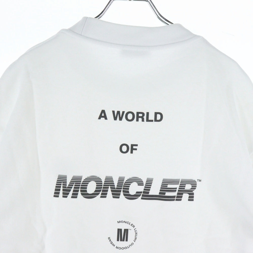 MONCLER(モンクレール) SWEATSHIRT リフレクター ロゴプリント クルーネックスウェット トレーナー ホワイト H10918G00031