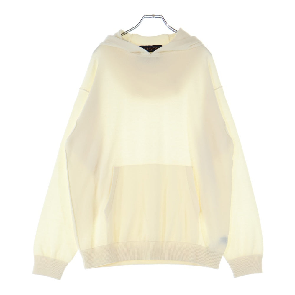 ルイヴィトン インサイドアウト パーカー フーディ ホワイト L LOUIS VUITTON(ルイヴィトン) 19AW インサイドアウト カシミヤ プル