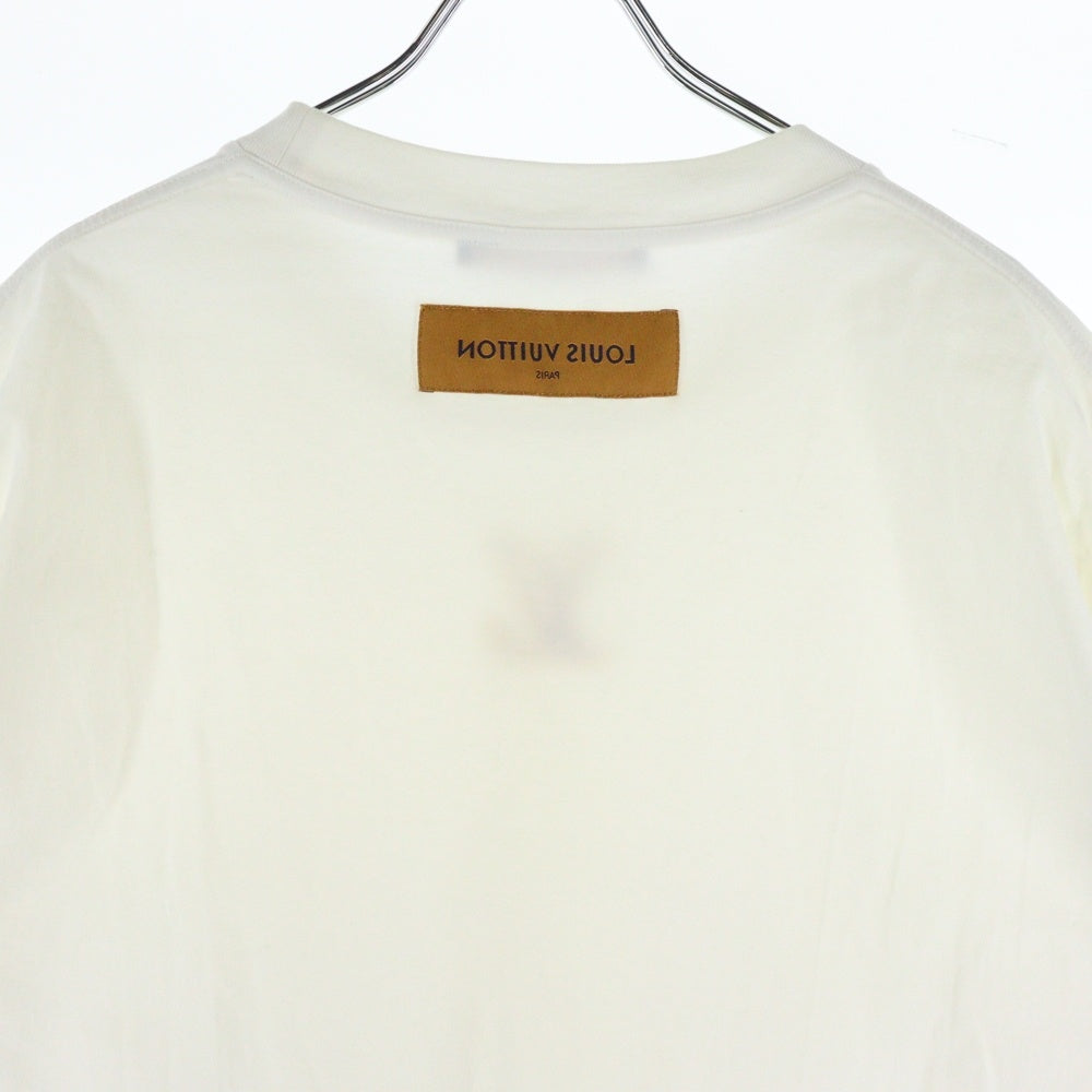 LOUIS VUITTON(ルイヴィトン) 22AW フロント エンボス クルーネック 半袖 Tシャツ カットソー ホワイト RM222Q DT3 HNY55W