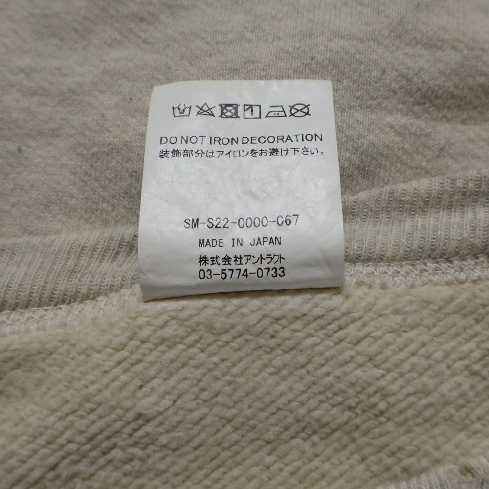 SAINT MICHAEL(セントマイケル) 22SS × Denim Tears ×デニムティアーズ デストロイ加工 クルーネックスウェット トレーナー アイボリー SM-S22-0000-067