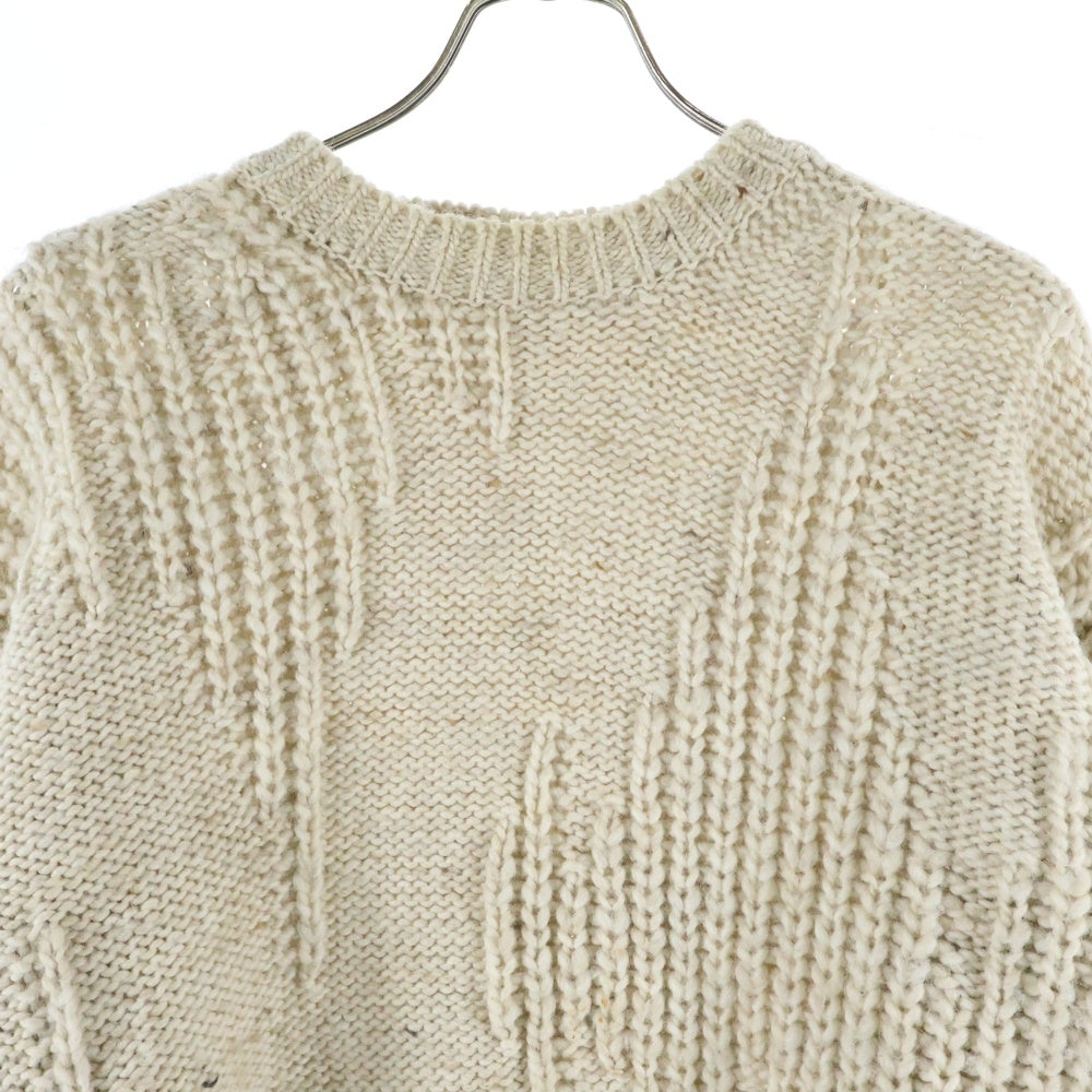YOKE(ヨーク) 22AW IREGULAR KNITTED CREWNECK SWEATER イレギュラー クルーネック ニット セーター アイボリー YK22AW0426S