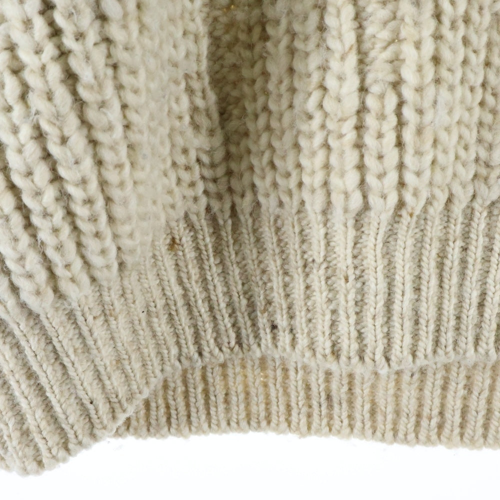 YOKE(ヨーク) 22AW IREGULAR KNITTED CREWNECK SWEATER イレギュラー クルーネック ニット セーター アイボリー YK22AW0426S