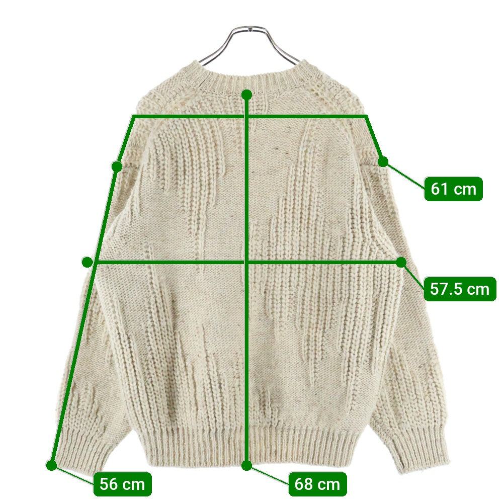 YOKE(ヨーク) 22AW IREGULAR KNITTED CREWNECK SWEATER イレギュラー クルーネック ニット セーター アイボリー YK22AW0426S