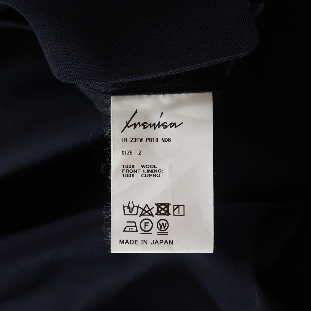 IRENISA(イレニサ) 23AW フロントタック スラックスパンツ ネイビー IH-23FW-P018-ND6