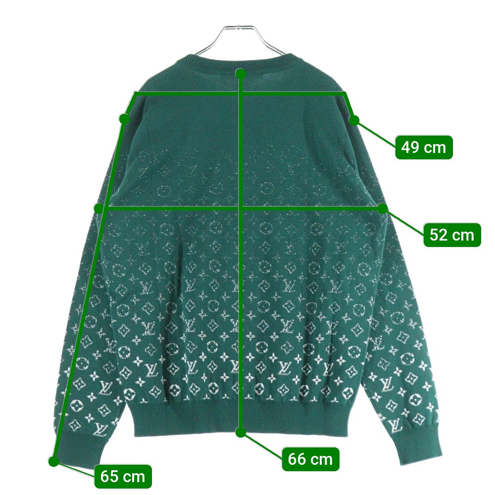 LOUIS VUITTON(ルイヴィトン) 23AW モノグラム グラデーションニット セーター グリーン RM232Q USO HKN44W
